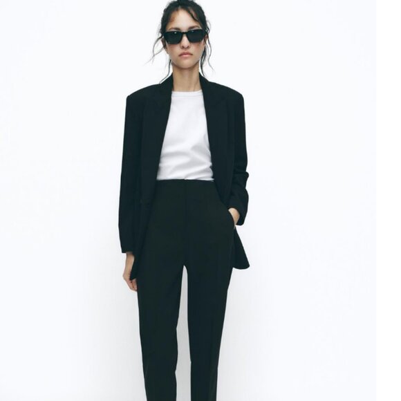 ZARA PANTS WITH A HIGH WAIST - Black - Size XL - Picture 5 of 9